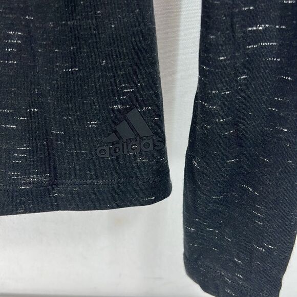 Adidas Winners 2.0 Primegreen Graphic Long Sleeve Tee Black Melange Size S - Picture 6 of 6